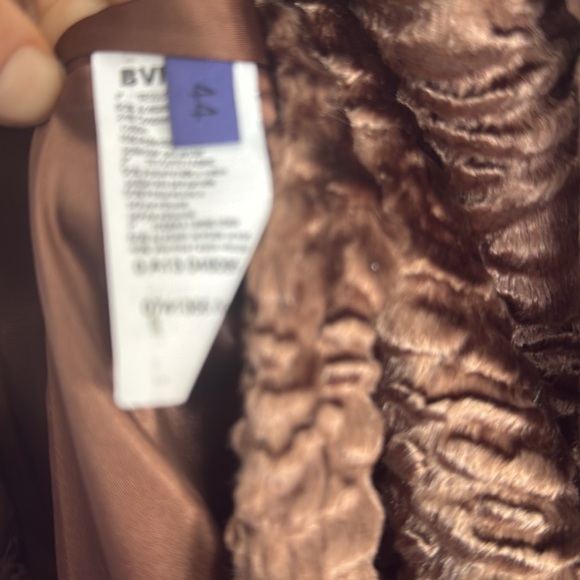 Les Copains Brown Faux Fur Jacket, Sz IT44/US8 - Picture 12 of 12